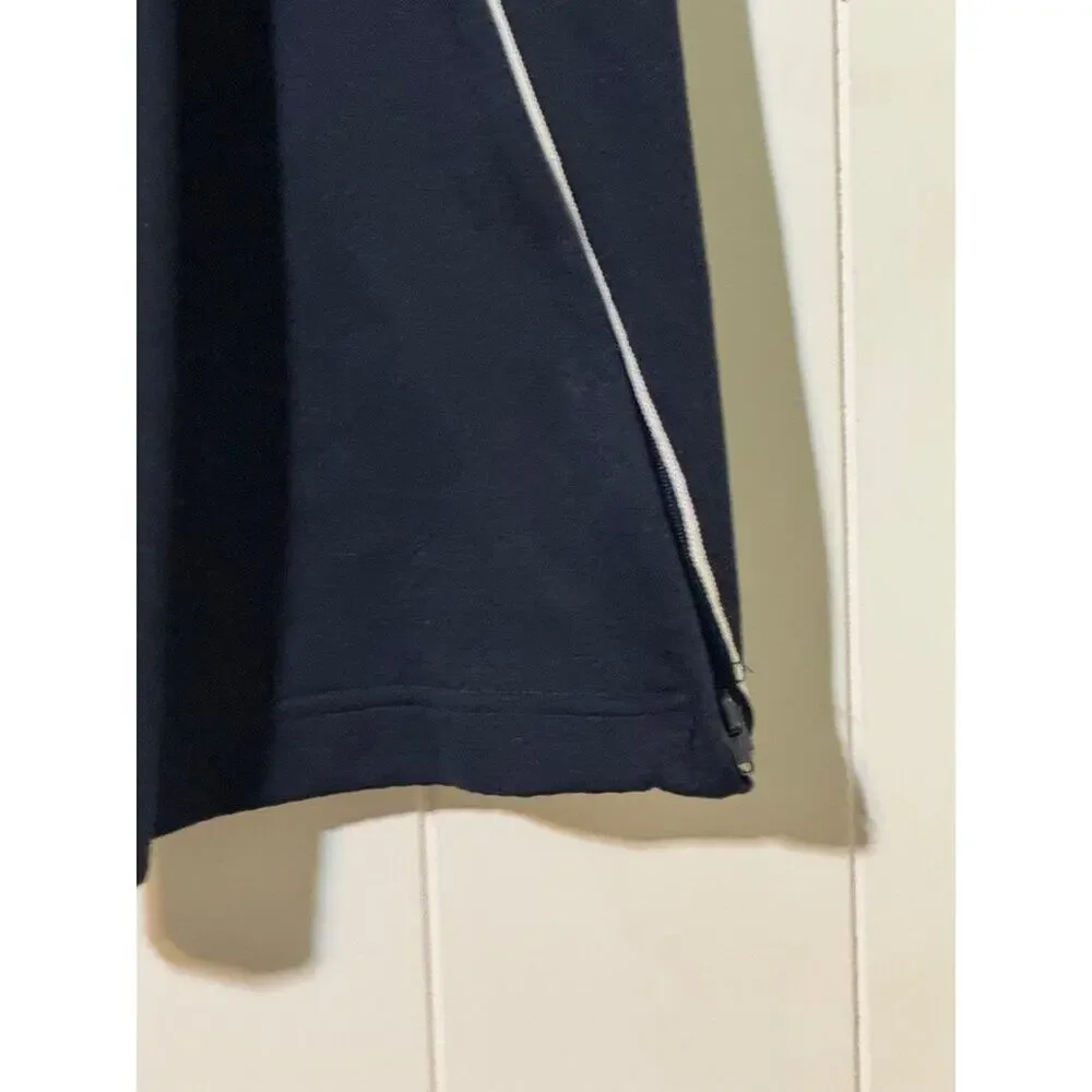 Champion Medium Mens Athletic Pants Blue White Stripe Drawstring
